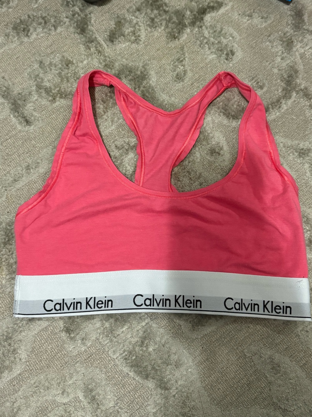 Calvin Klein Coral Pink Racerback Bralette
